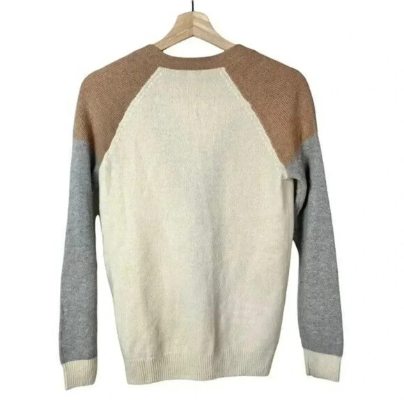 Madewell Colorblock Journal Merino Wool Button Down Cardigan Sweater XS - Picture 3 of 4